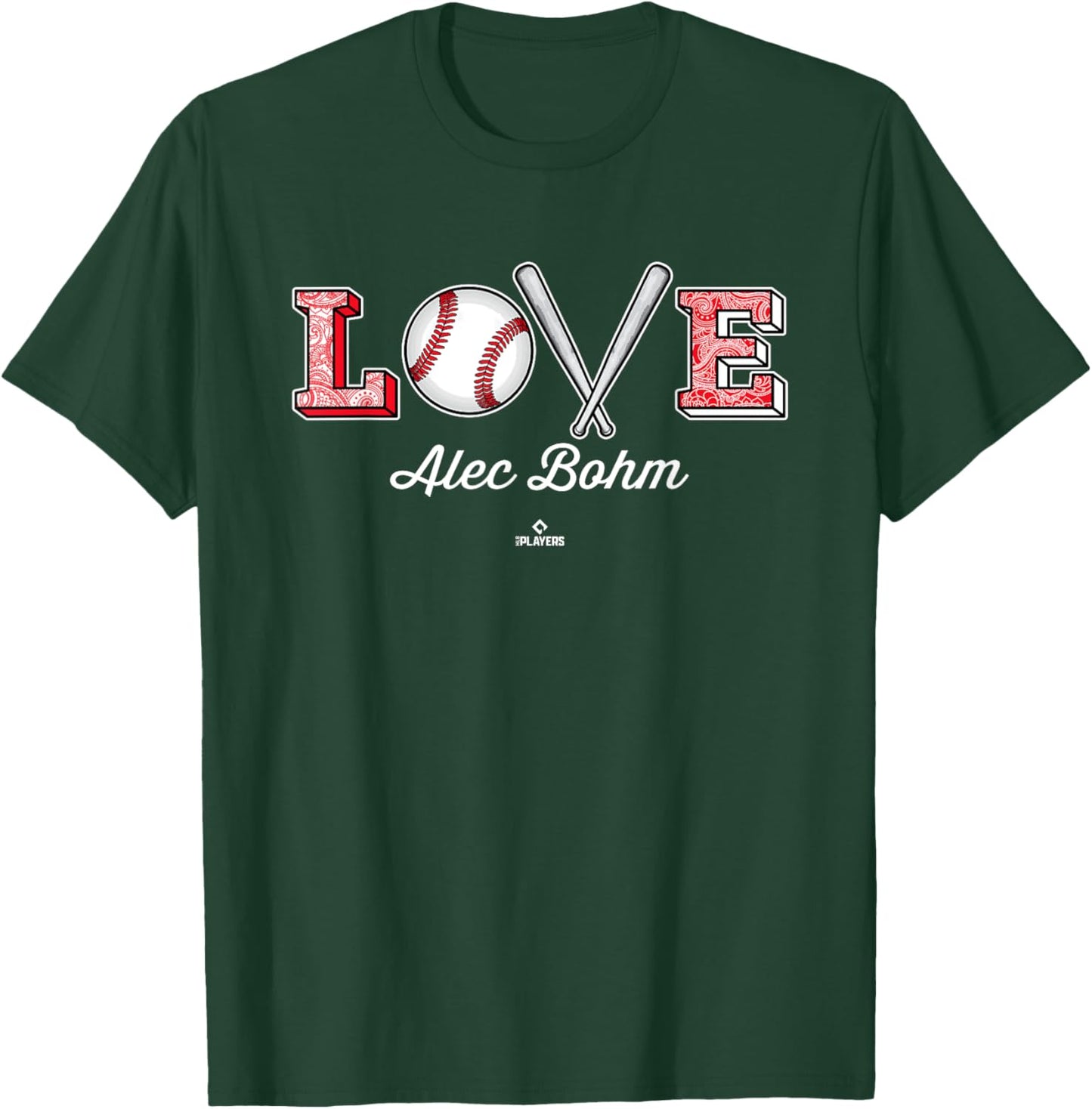 Love Alec Bohm Philadelphia MLBPA T-Shirt - T-Shirt | Forest