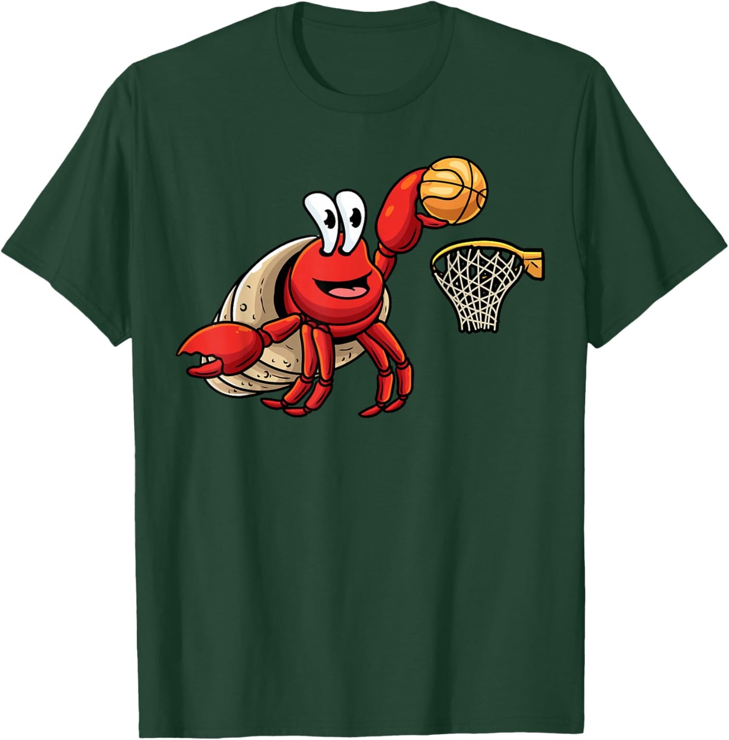Hermit Crab Basketball Player Sea Animal T-Shirt - T-Shirt | Forest