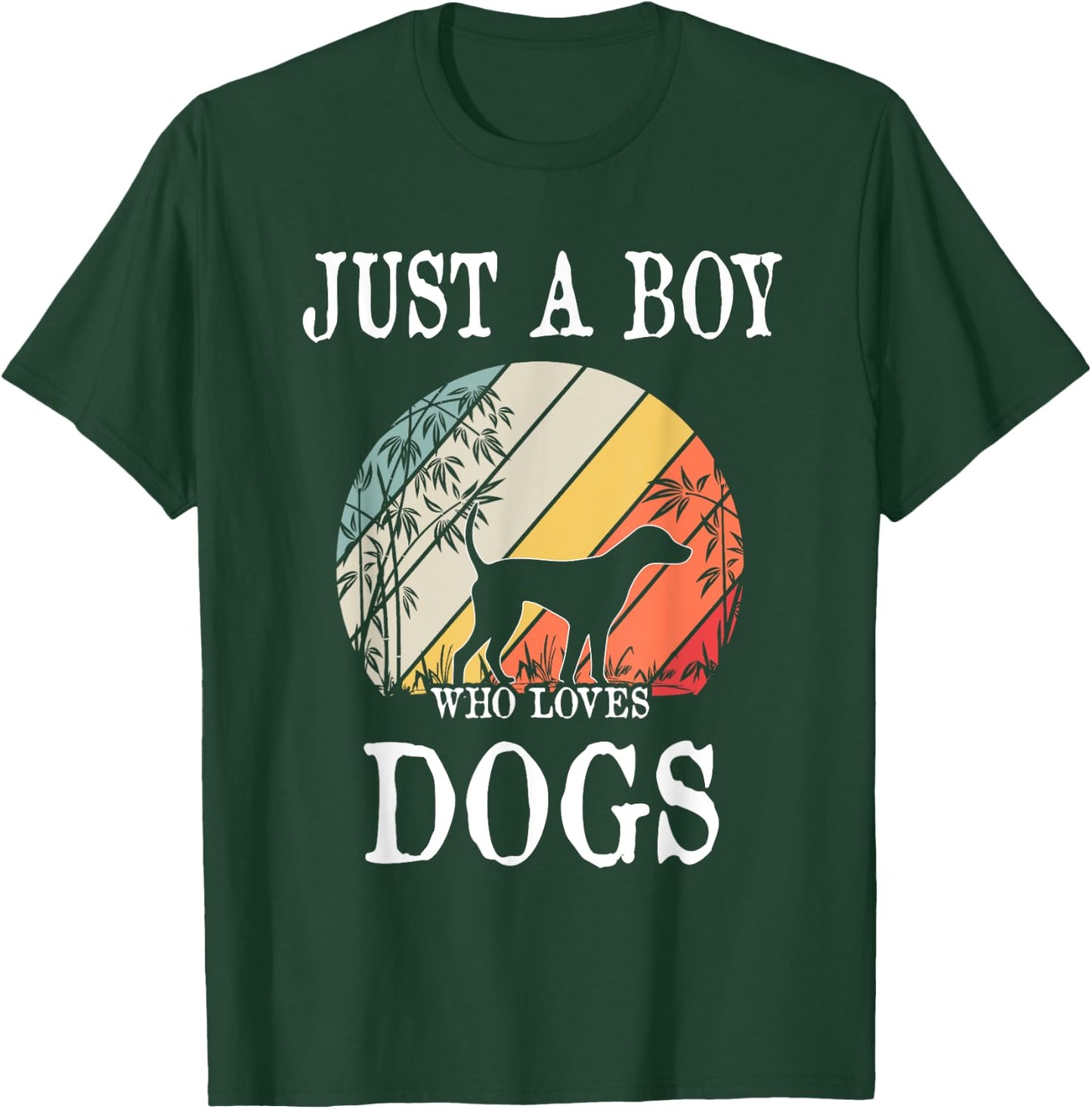 Just A Boy Who Loves Dogs T-Shirt - T-Shirt | Forest