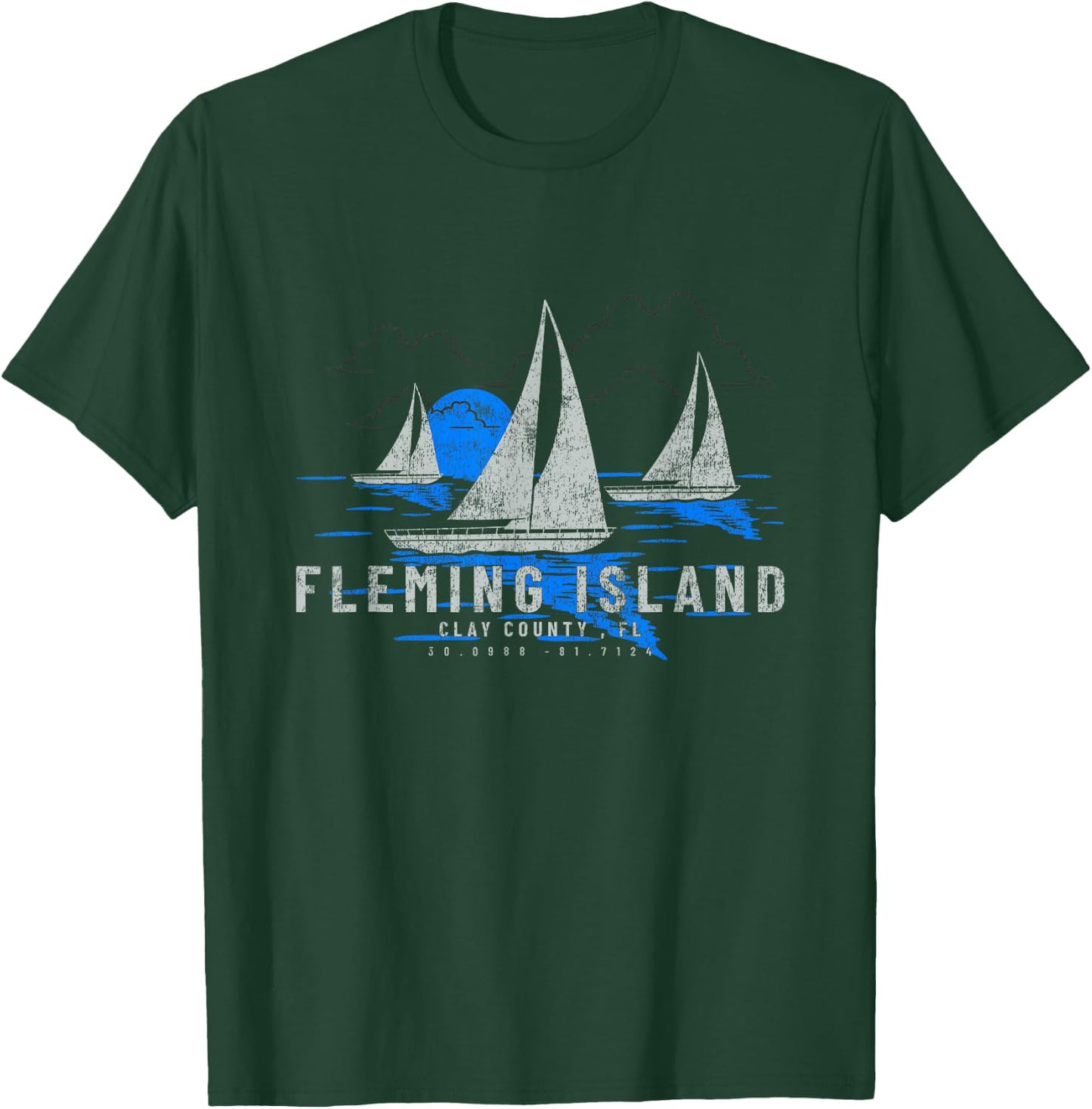 Fleming Island Florida Yachting Souvenir Fleming Island T-Shirt - T-Shirt | Forest
