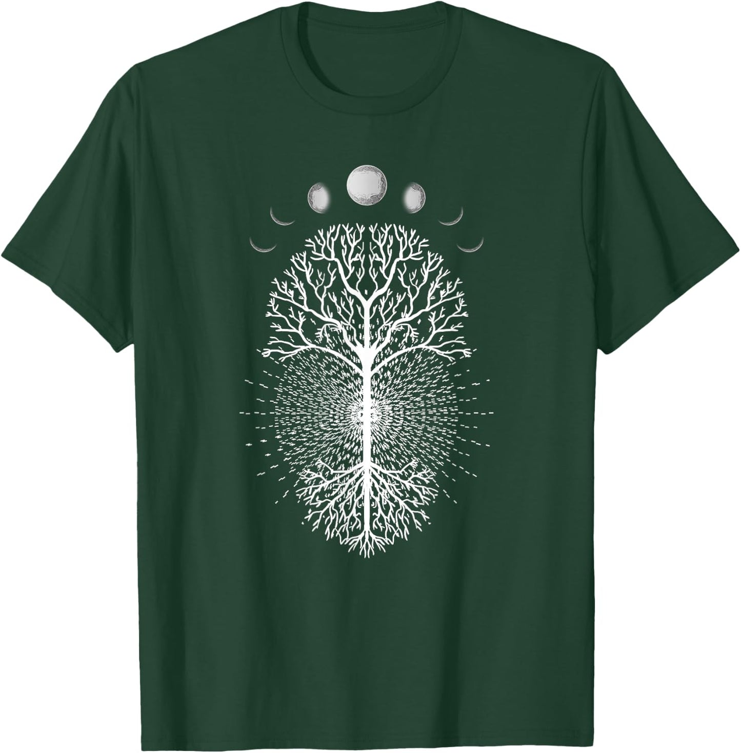 Tree Of Life Moons Phases Cool Meditation Yoga Lover Gift T-Shirt - T-Shirt | Forest