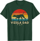 Vintage Vizsla Dad Silhouette Retro Sunset T-Shirt - T-Shirt | Forest