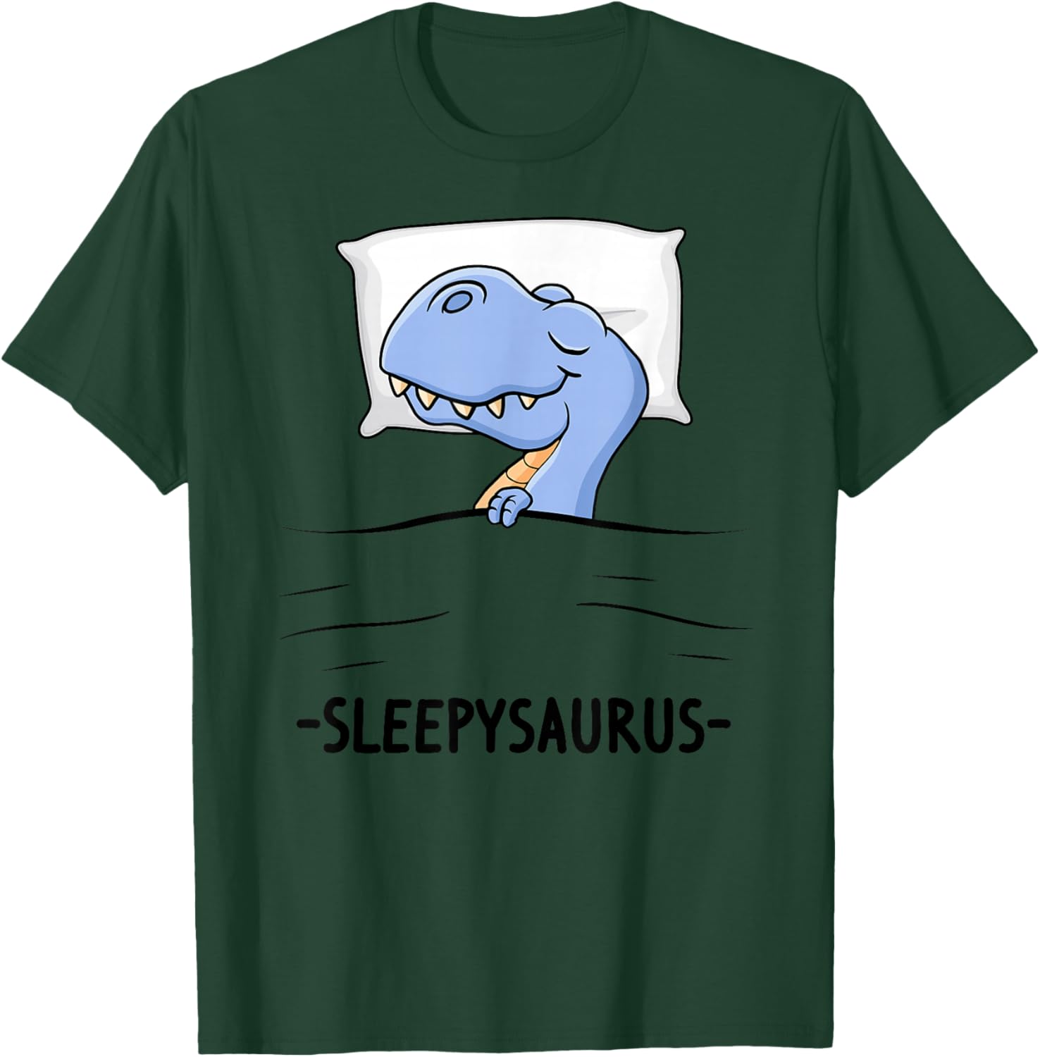 Lustig Dino Schlafoutfit schlafen Damen Pyjama Sleepysaurus Schlafshirt Schlafanzug Nachthemd Dinosaurier , Weiß, Klein, , Cartoon, Herbst, Winter T-Shirt - T-Shirt | Forest