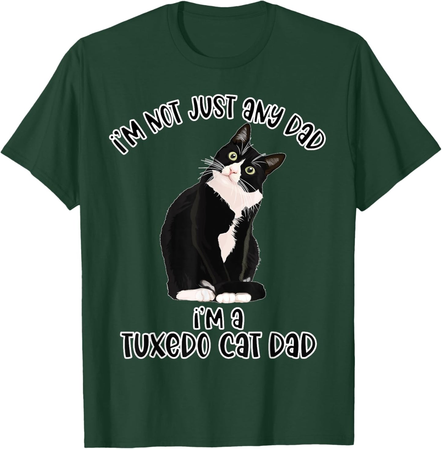 Tuxedo Cat Lovers Funny Shirt for Dad Father's Day Women T-Shirt - T-Shirt | Forest