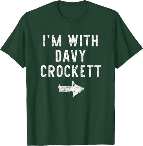 I’m with Davy Crockett Funny Halloween Couple Costume