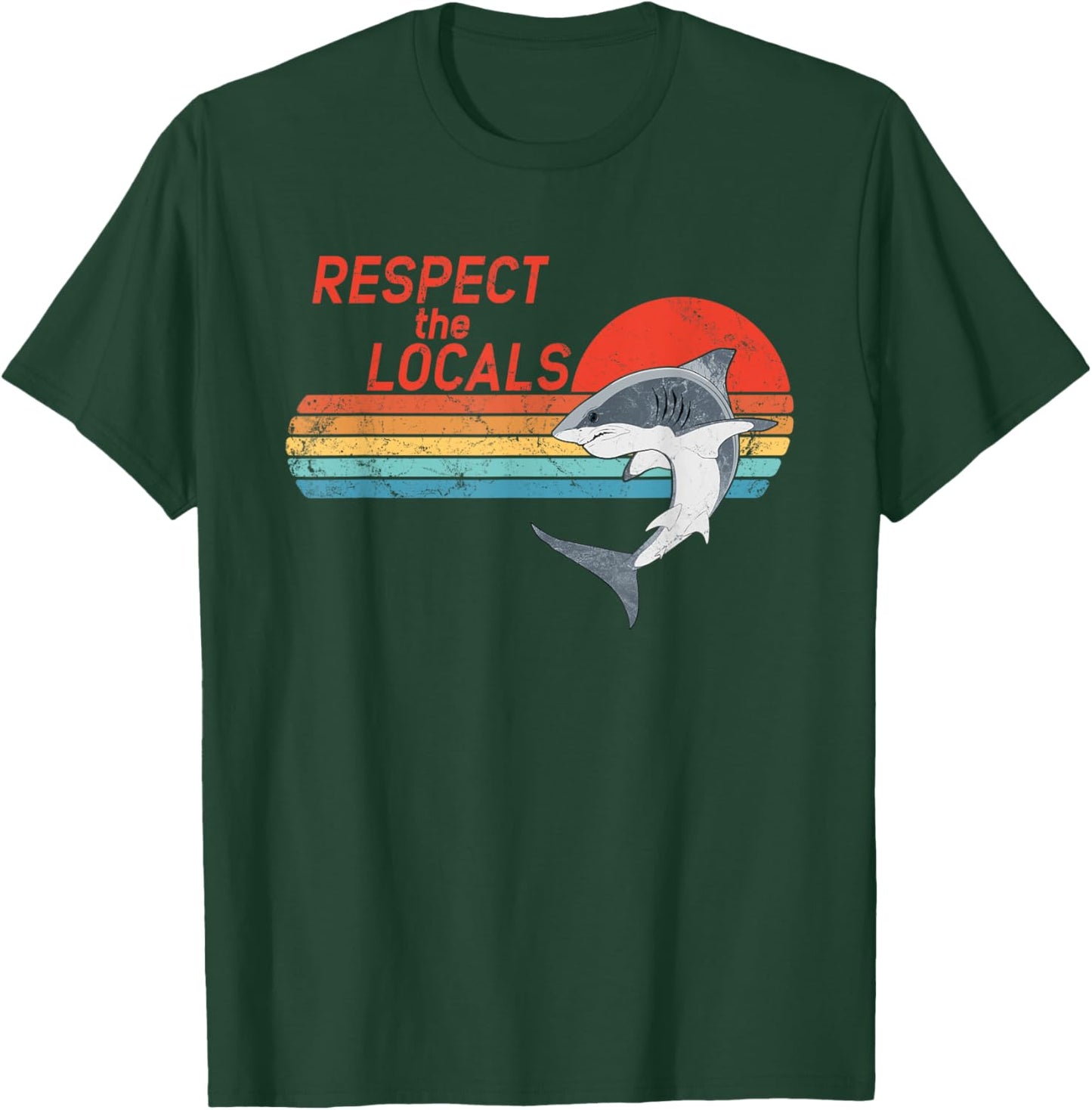 Respect the Locals White Shark T-Shirt - T-Shirt | Forest