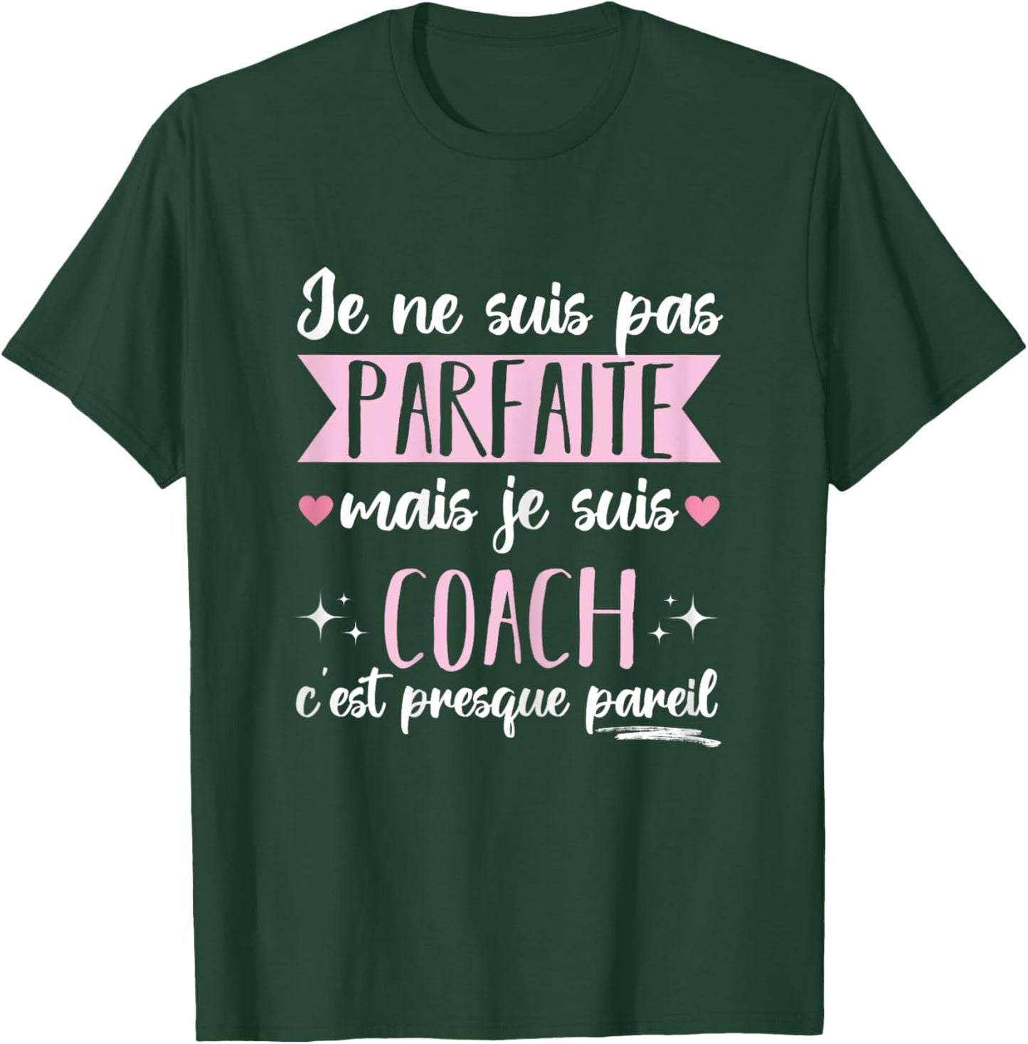 I'm Not Perfect But I'm Coach Gift Coach , Black, Female X-Small T-Shirt - T-Shirt | Forest
