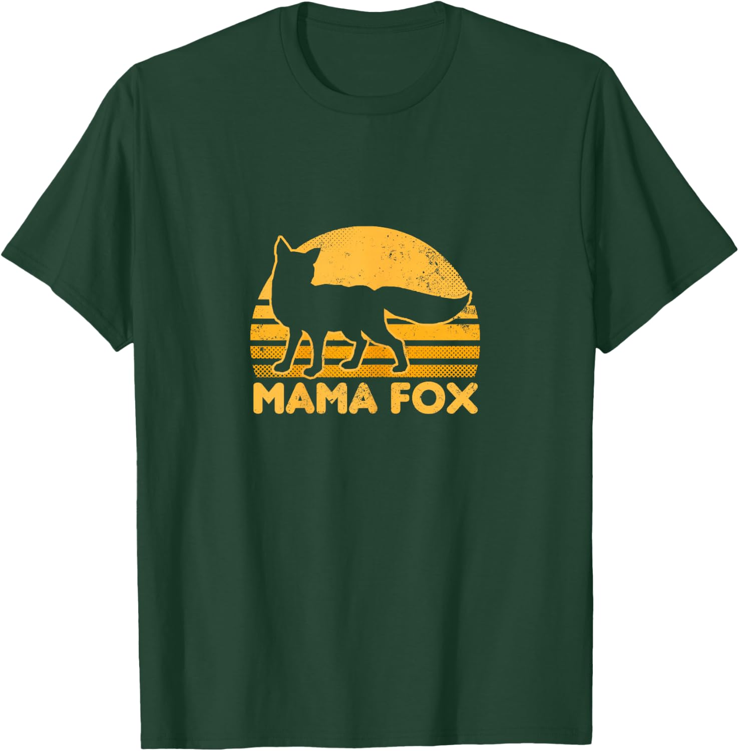 Fox Mama Shirt | Vintage Retro Sunset Gift T-Shirt - T-Shirt | Forest