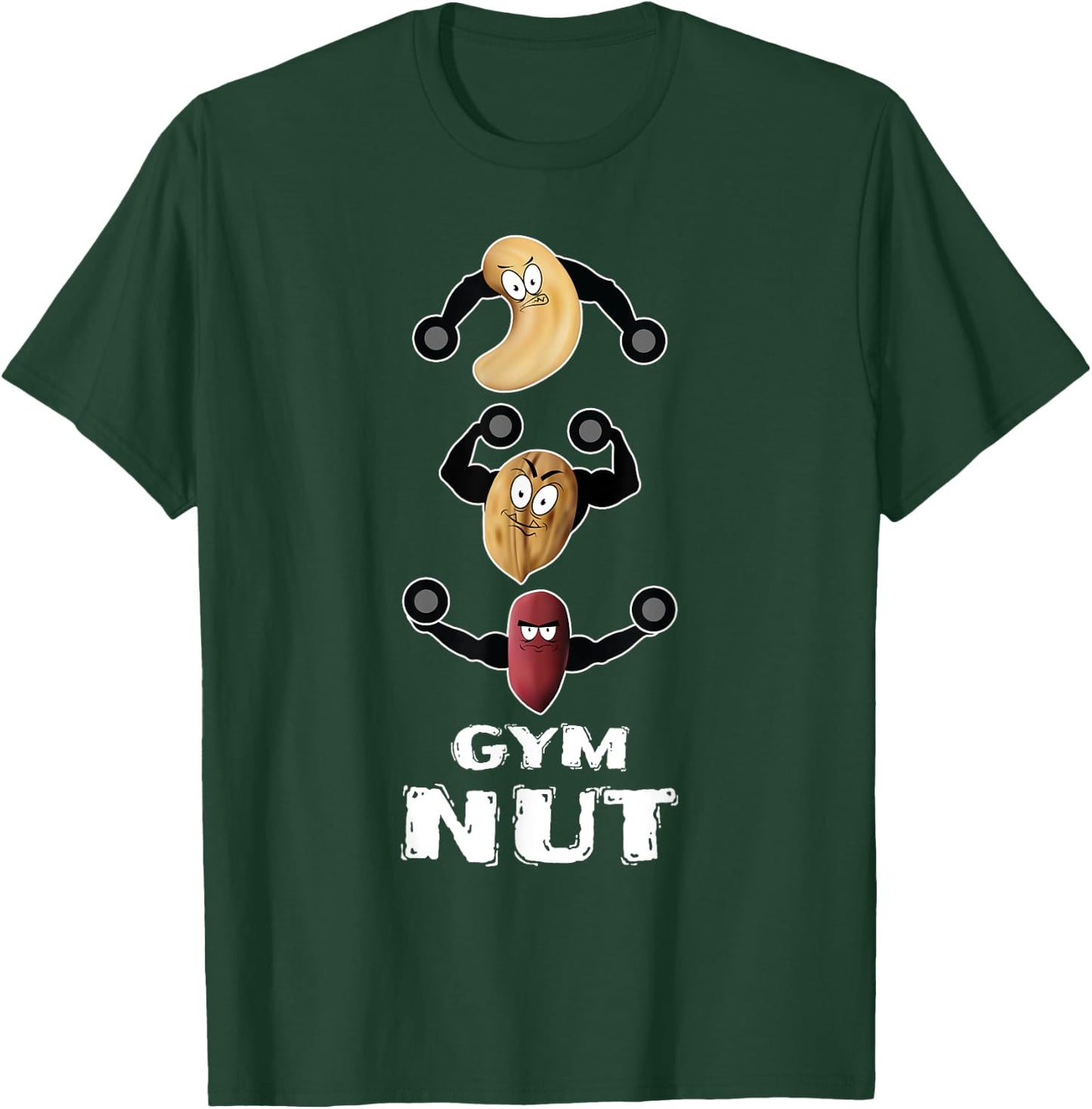 Gym Nut Funny Workout Shirt Nuts Pun Punny Guys Gift T-Shirt - T-Shirt | Forest
