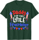 Funny 4th of July Birthday Daddy Of The Little Firecracker Women Kids Men T-Shirt - T-Shirt | Forest