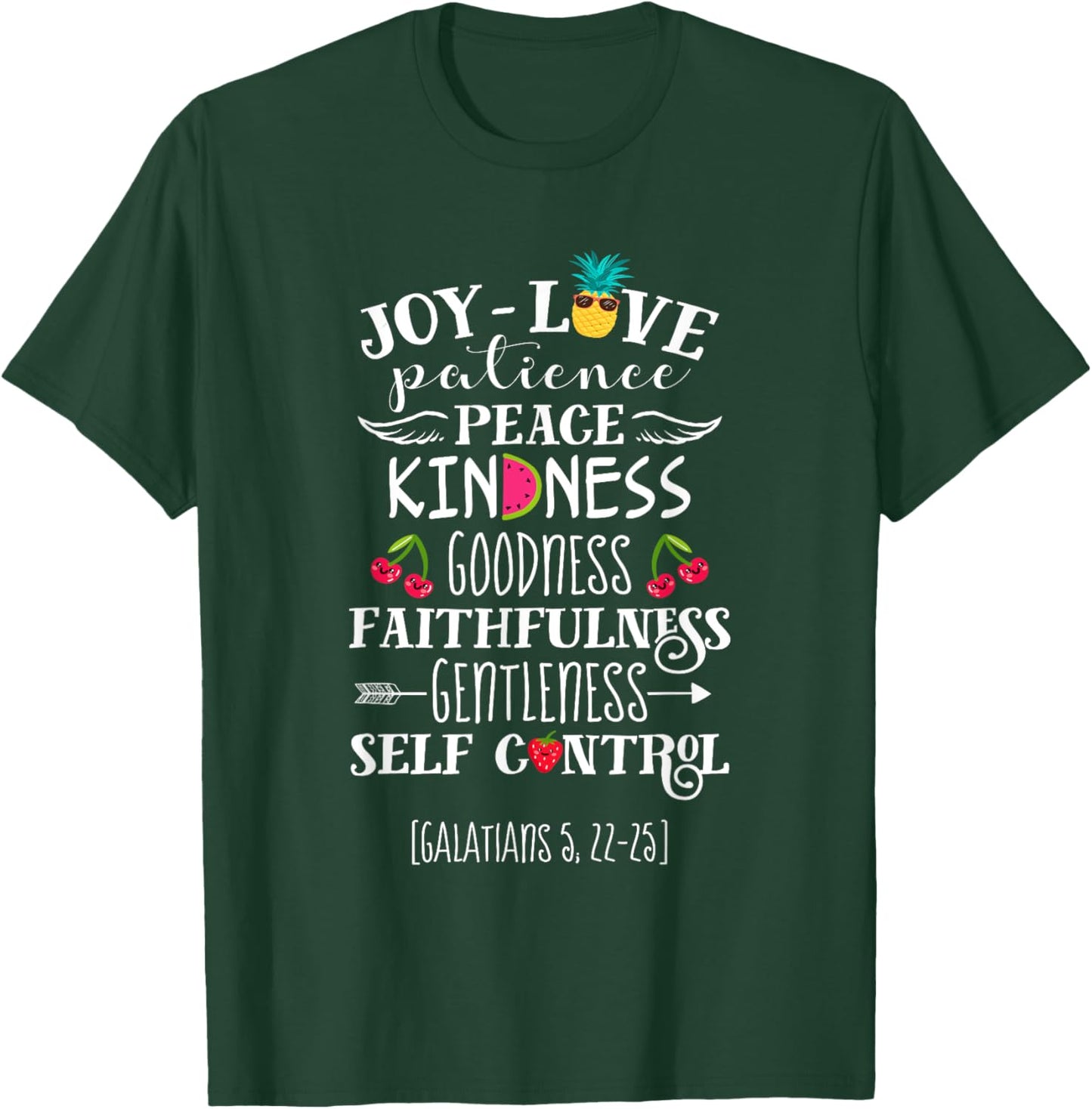 Fruit Of The Spirit Shirt Galatians 5:22-23 Bible Christian T-Shirt - T-Shirt | Forest