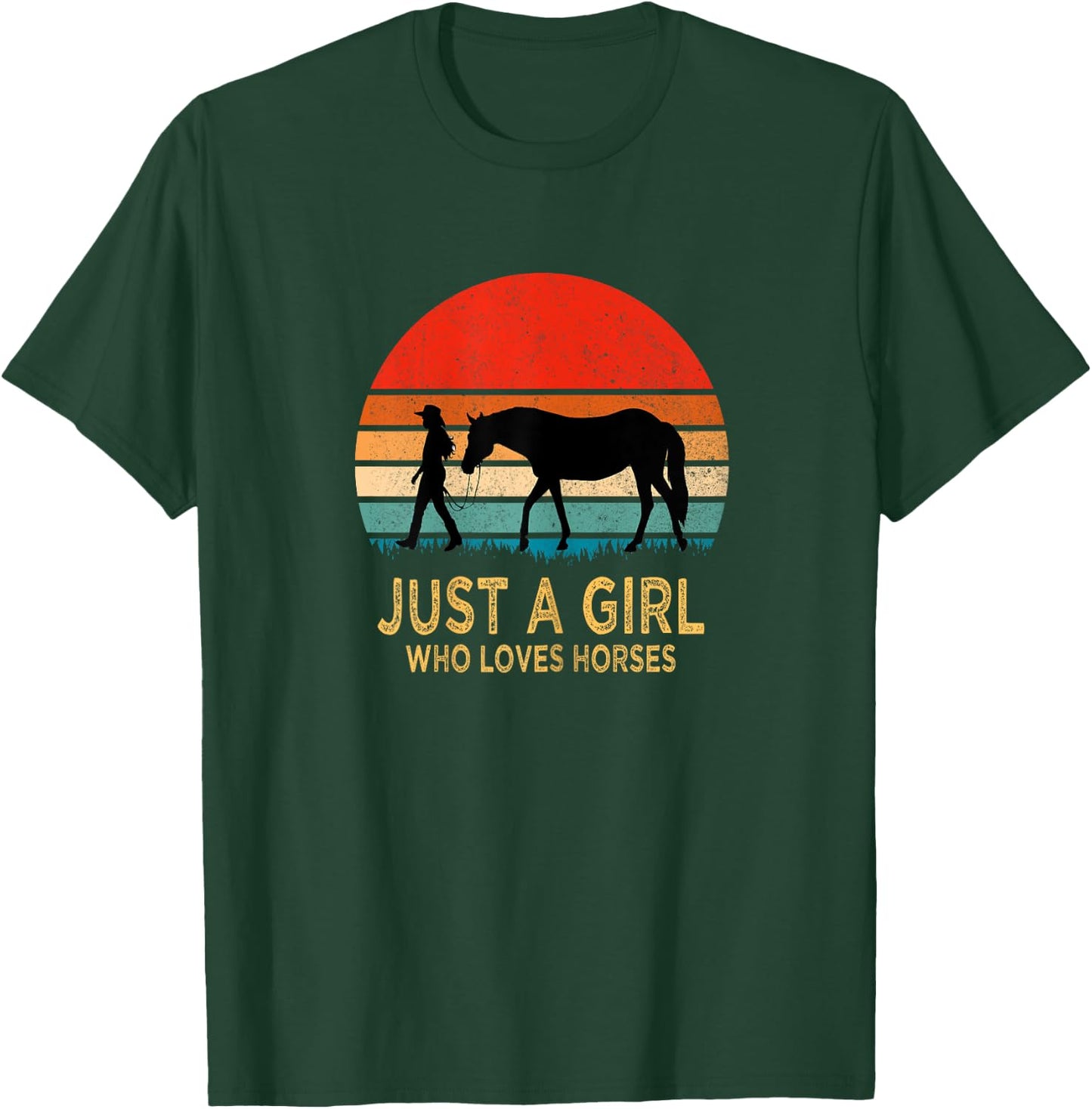 Just a Girl Who Loves Horses Gift T-Shirt - T-Shirt | Forest