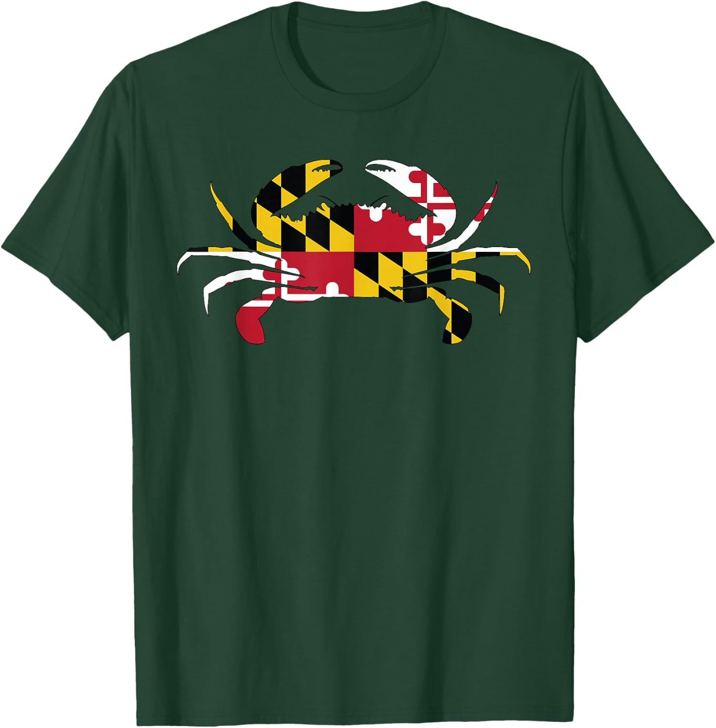Maryland Crab State Pride Flag T-Shirt - T-Shirt | Forest