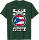Never Underestimate The Puerto Rican Power Puerto Rico T-Shirt - T-Shirt | Forest