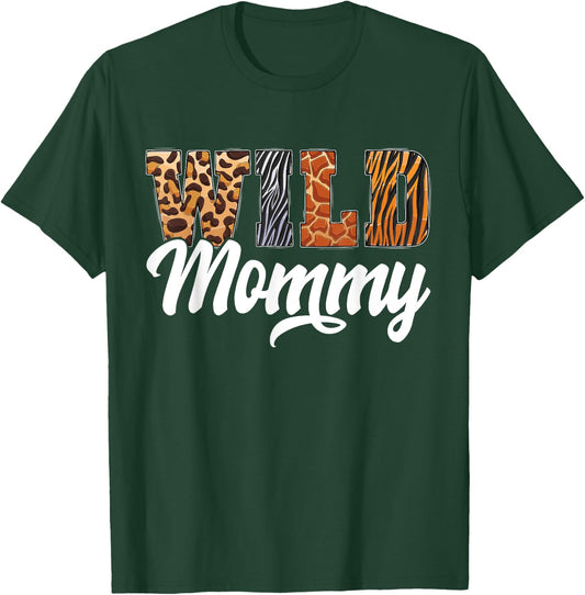 Wild Mommy Zoo Born Wild Birthday Safari Jungle T-Shirt - T-Shirt | Forest