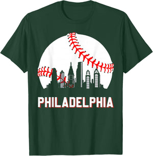 Vintage Distressed Philly Baseball Lovers T-Shirt - T-Shirt | Forest