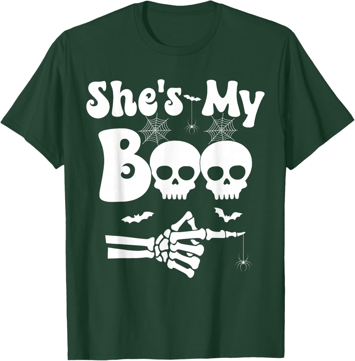 She’s My Boo Skeleton Couples Matching Couple Halloween T-Shirt - T-Shirt | Forest