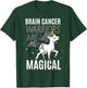 Brain Cancer Warrior Magical Unicorn Grey Ribbon Metastasis T-Shirt - T-Shirt | Forest