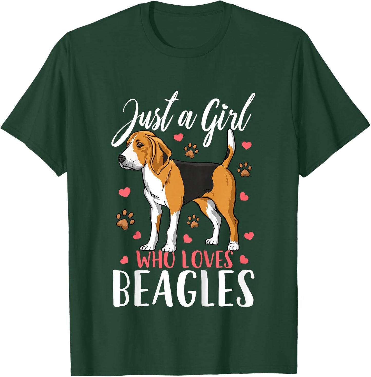 Kids Beagle Just A Girl Who Loves Beagles Gift T-Shirt - T-Shirt | Forest