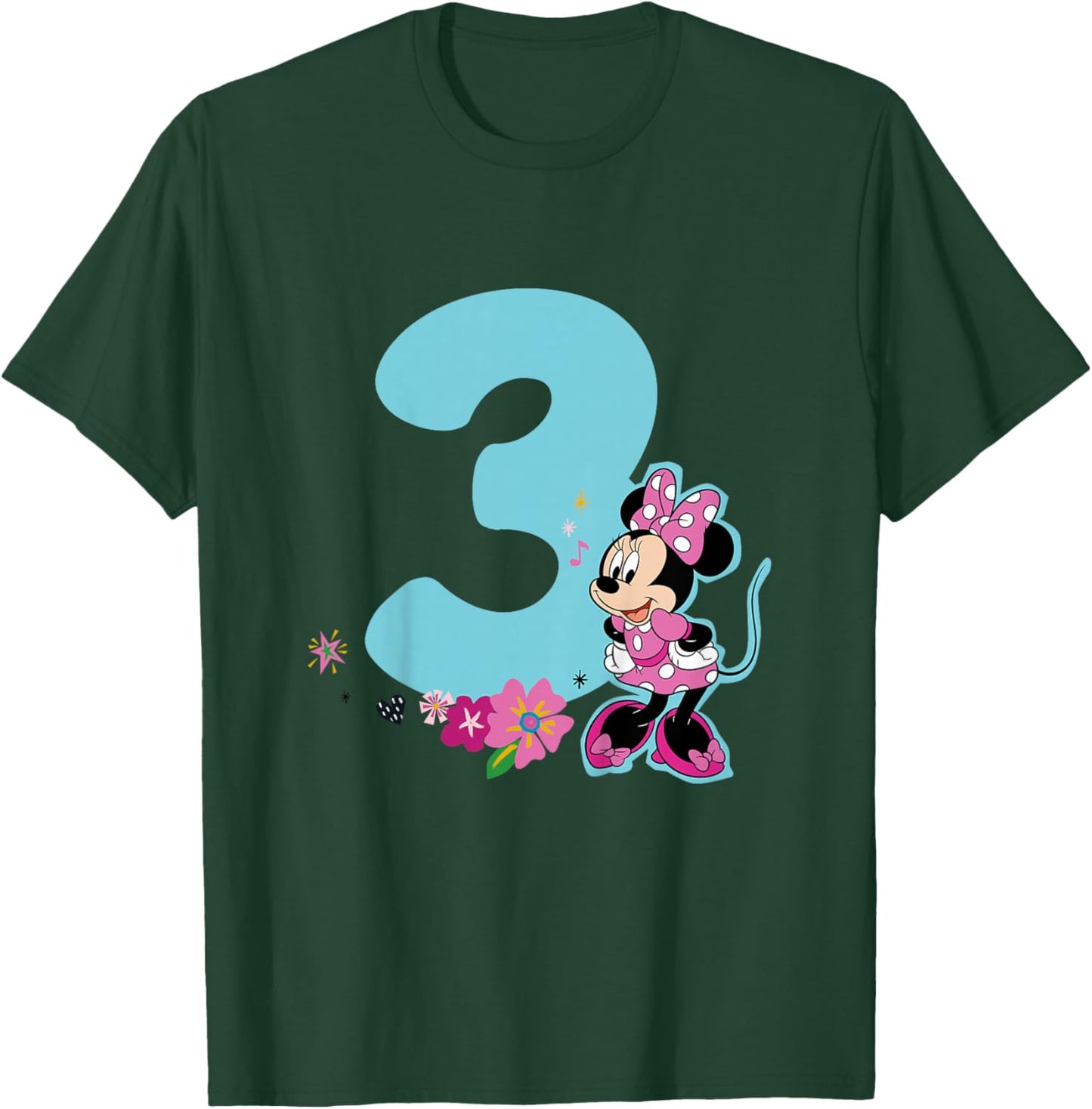 Kinder Minnie Mouse 3 Geburtstag T-Shirt - T-Shirt | Forest