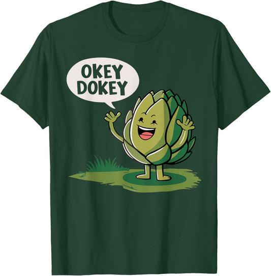 Okey Dokey Groovy Funny Artichoke Toddler Word Pun Kids Boys T-Shirt - T-Shirt | Forest