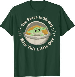 Star Wars The Mandalorian The Child Force Is Strong T-Shirt - T-Shirt | Forest