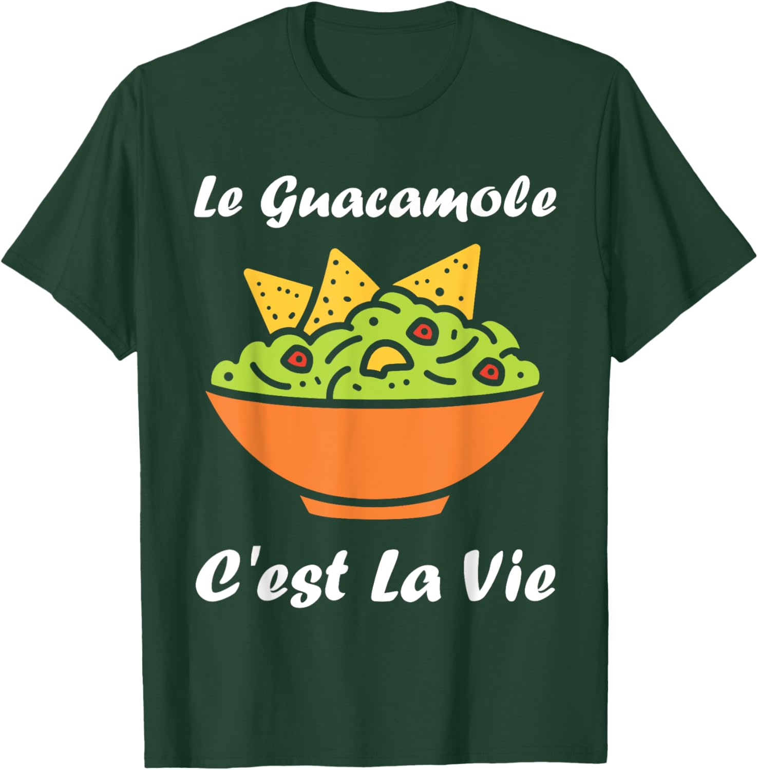 Le Guacamole c'est la vie avocado humor Guacamole , Black, S T-Shirt - T-Shirt | Forest