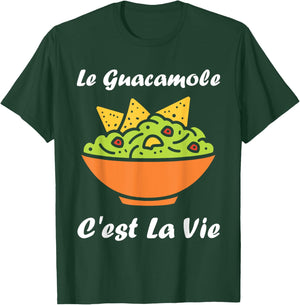 Le Guacamole c'est la vie avocado humor Guacamole , Black, S T-Shirt - T-Shirt | Forest