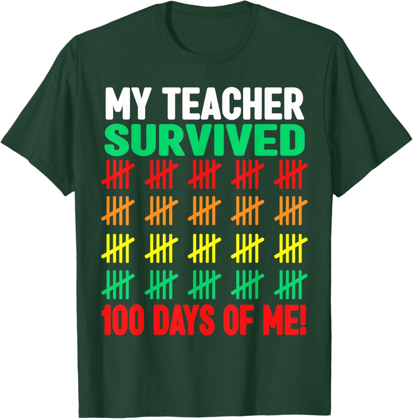 100 Days of School shirt Kids 100th Day of School Costume T-Shirt - T-Shirt | Forest