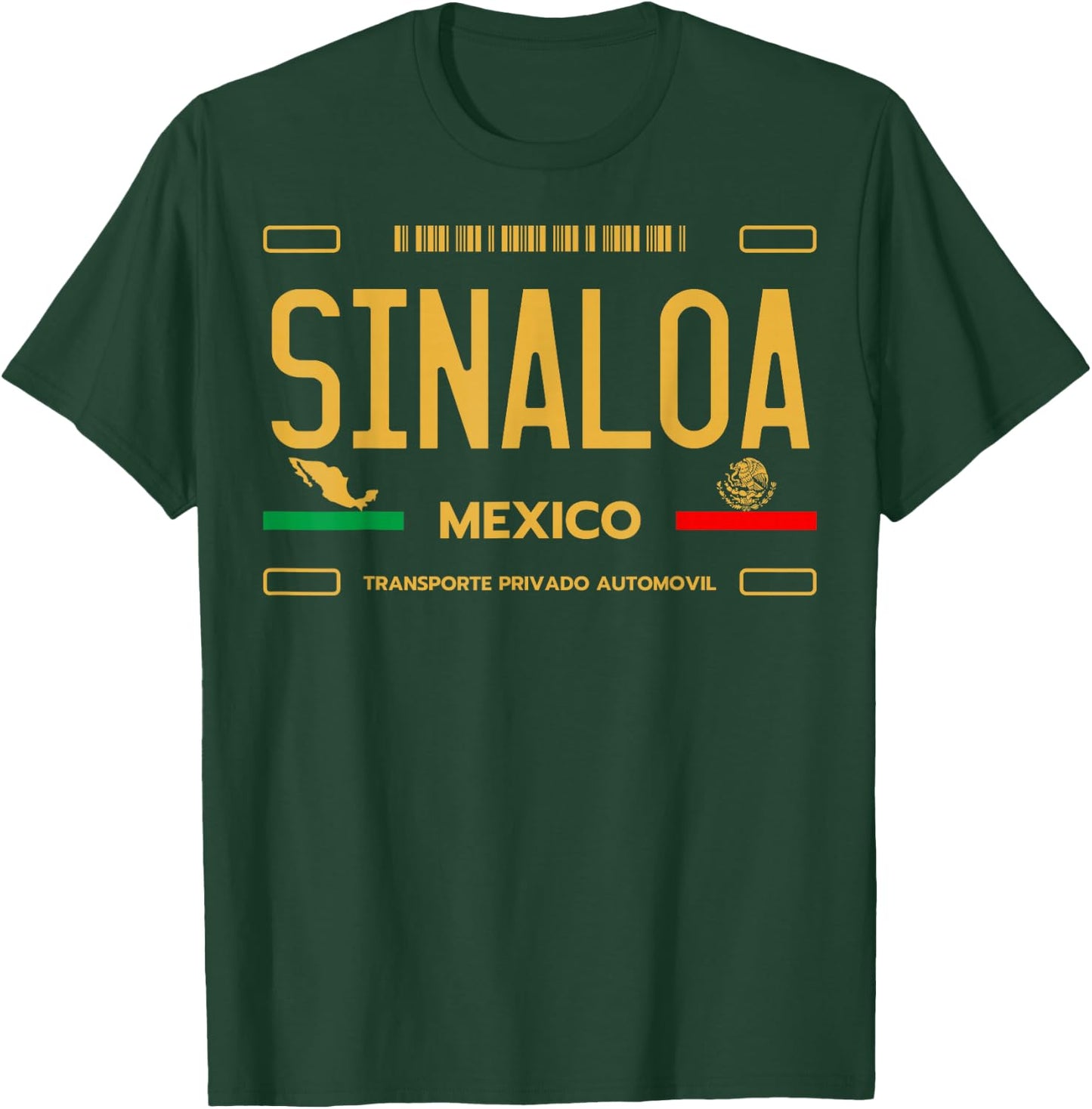 Sinaloa Mexico License Plate Aesthetic Sinaloa T-Shirt - T-Shirt | Forest