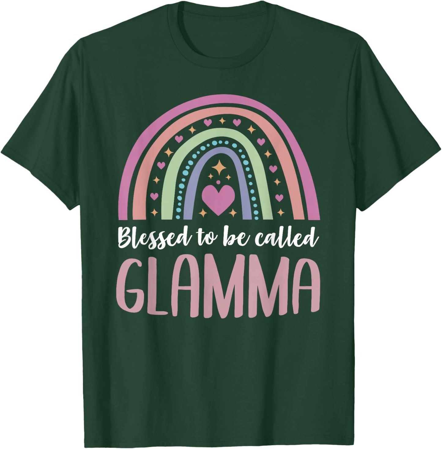 Glamma Shirt Grandma Women Mothers Day Blessed Glamma T-Shirt - T-Shirt | Forest