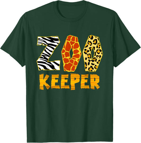 Zookeeper Costume Zoo Keeper African Safari Trip Zebra T-Shirt - T-Shirt | Forest
