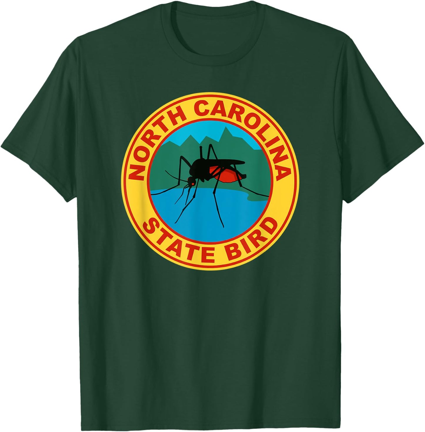 Funny North Carolina Mosquito State Bird T-Shirt - T-Shirt | Forest