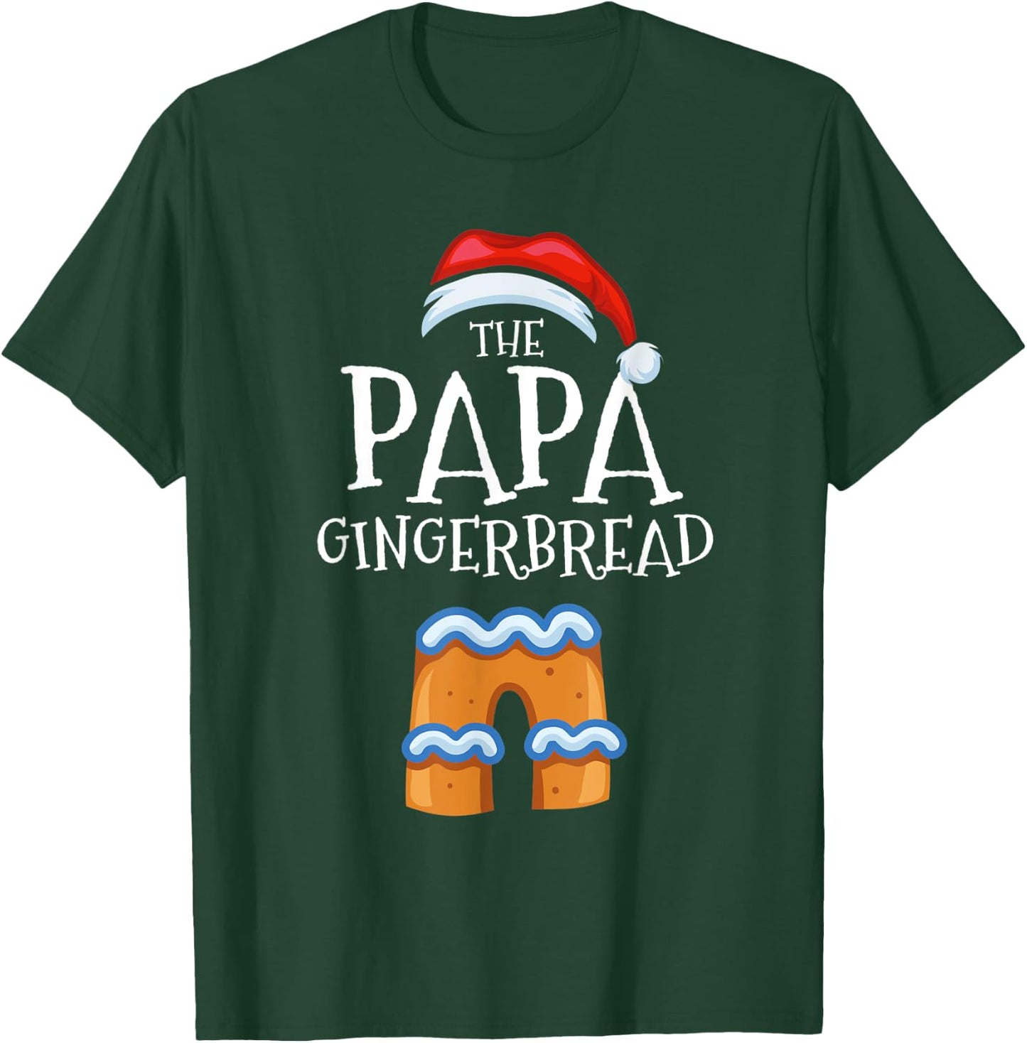 Papa Gingerbread Family Matching Group Christmas Gift Pajama T-Shirt - T-Shirt | Forest