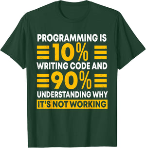 Programmer Software Developer Computer Engineer Coding T-Shirt - T-Shirt | Forest