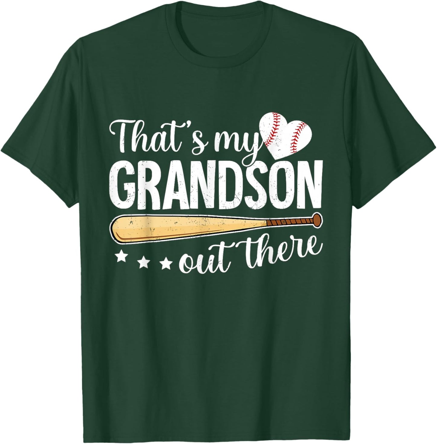 Baseball Grandma Funny That's My Grandson Out There Baseball T-Shirt - T-Shirt | Forest