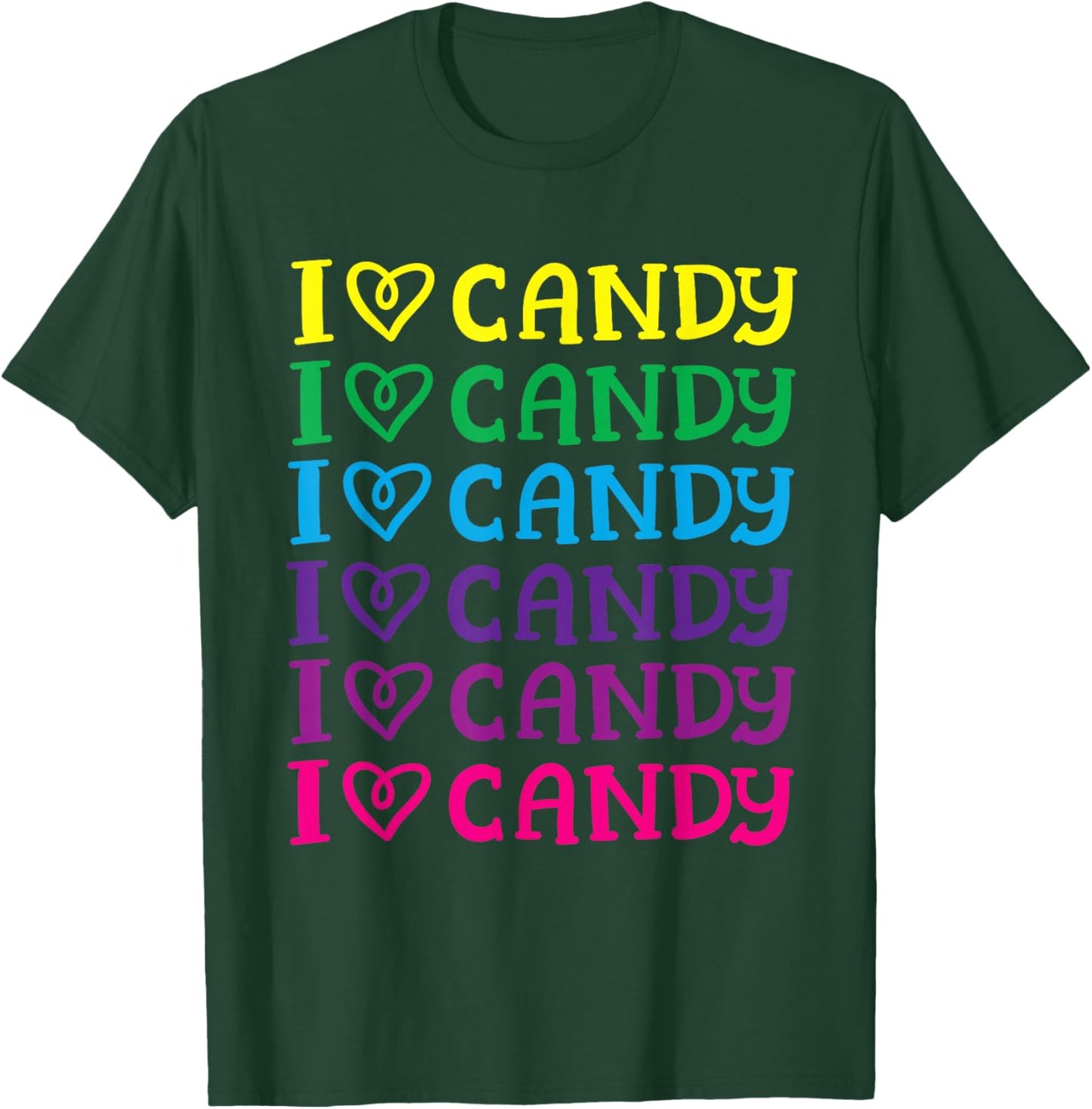 I Love Candy Cute Halloween Party Trick or Treat Costume Kid T-Shirt - T-Shirt | Forest