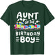 Aunt of the Birthday Boy Choo Choo Train Family Matching T-Shirt - T-Shirt | Forest