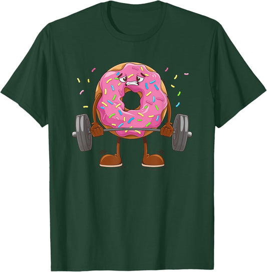 Weightlifing - Funny Fitness Workout Gym Donut Lover T-Shirt - T-Shirt | Forest