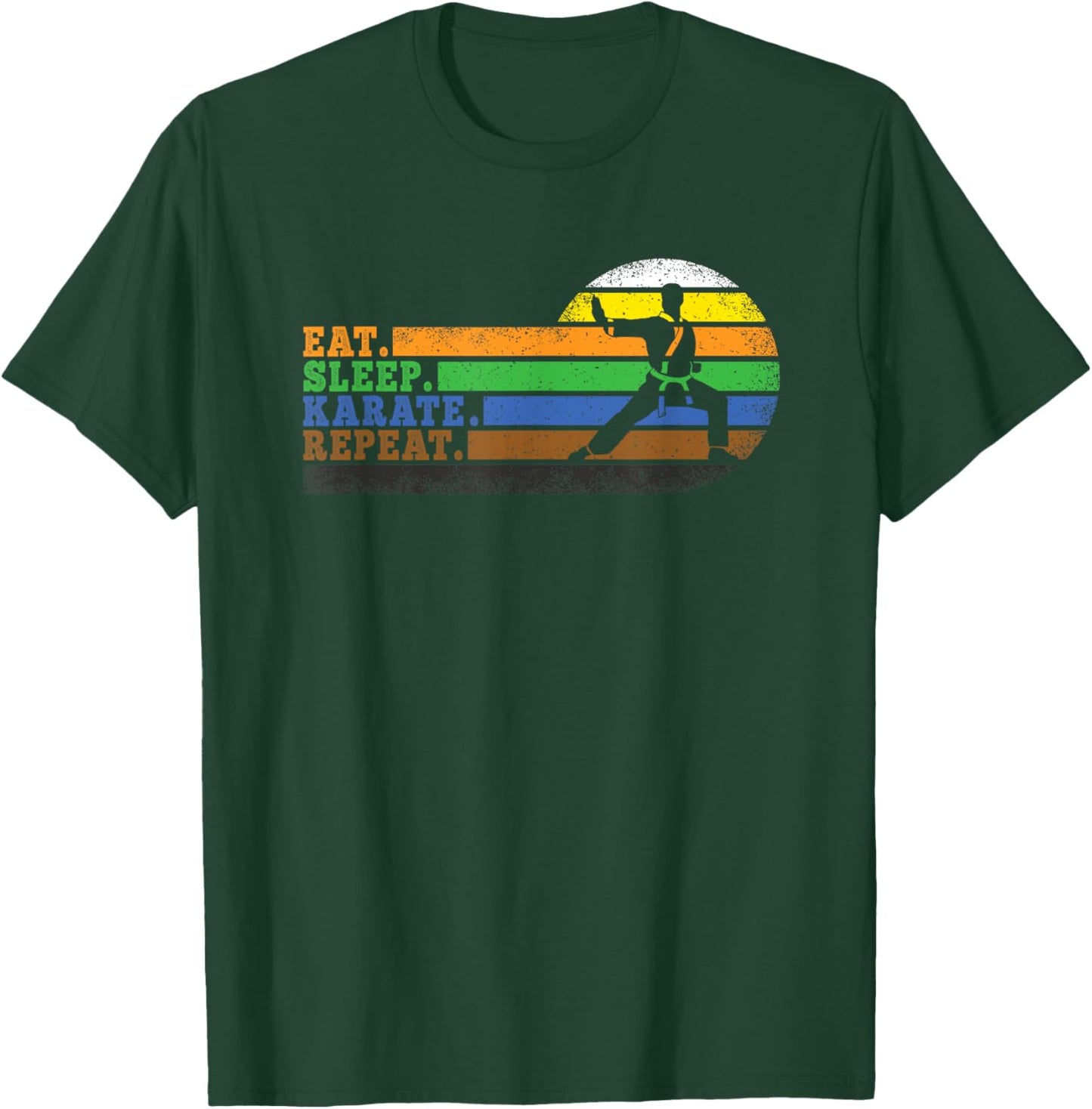 Eat Sleep Karate Repeat Men Women Boys Girls Kids T-Shirt - T-Shirt | Forest