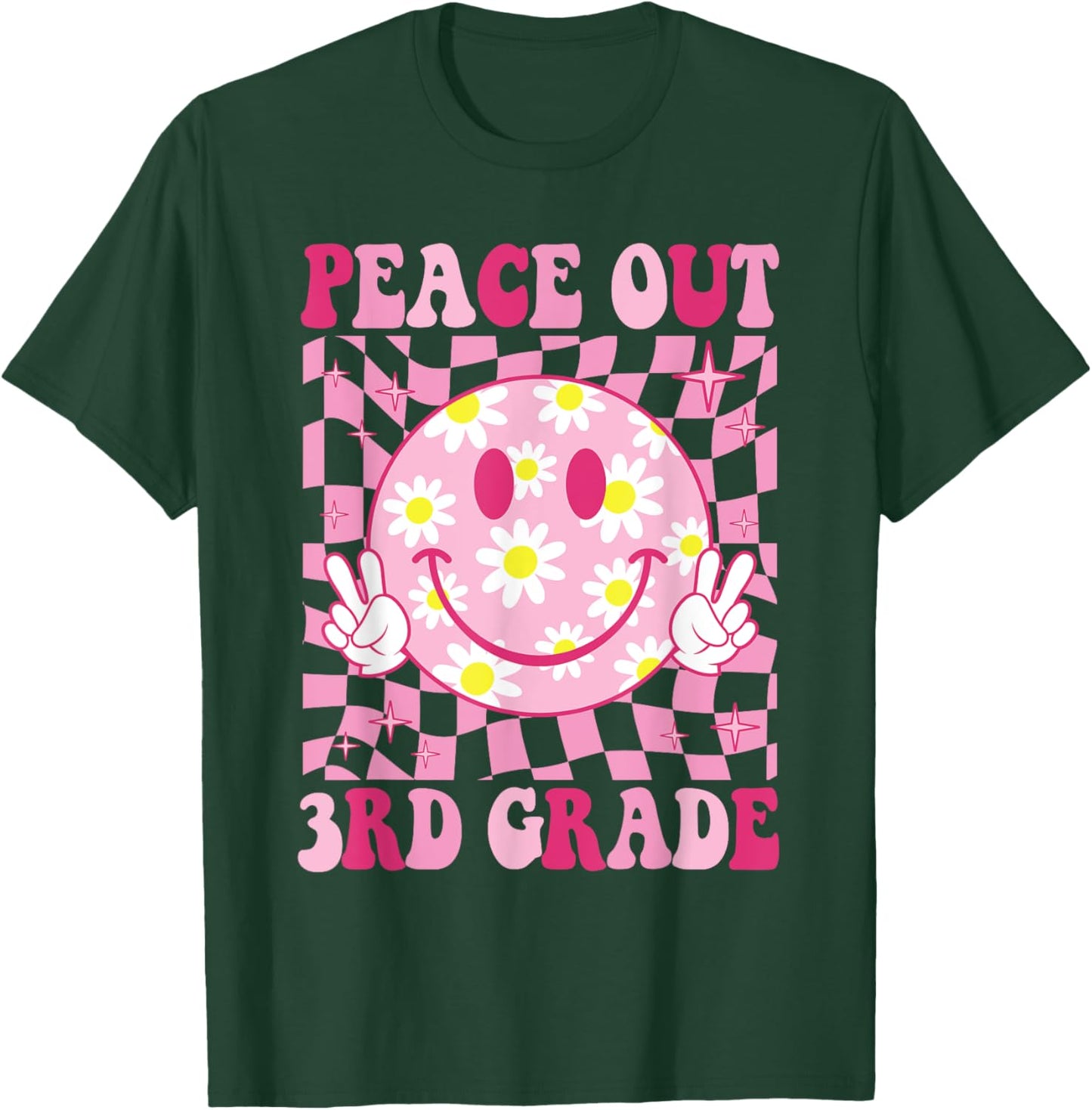 Peace Out 3rd Grade Groovy Last Day of 3rd Grade Graduation T-Shirt - T-Shirt | Forest