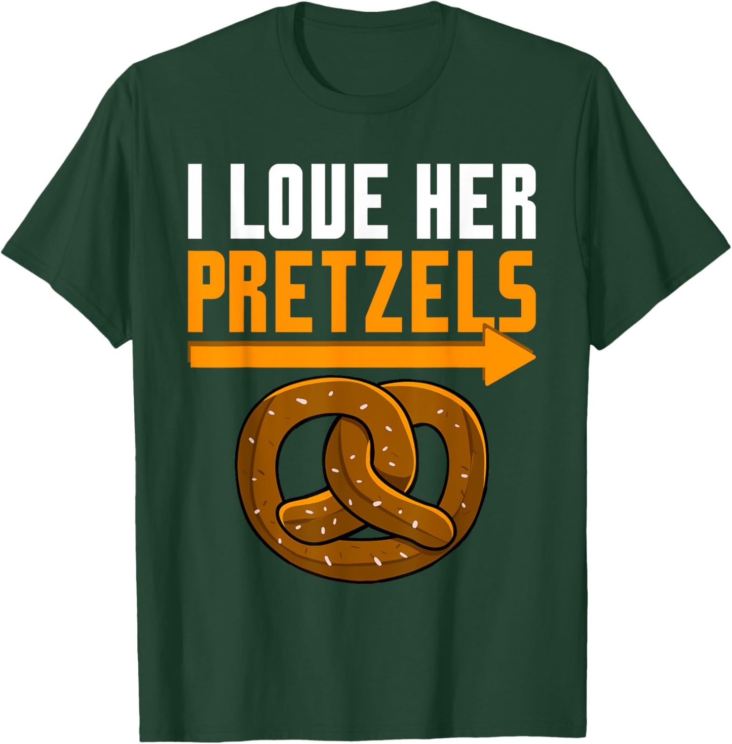 Oktoberfest I Love Her Pretzels Funny Boyfriend Couple Men T-Shirt - T-Shirt | Forest