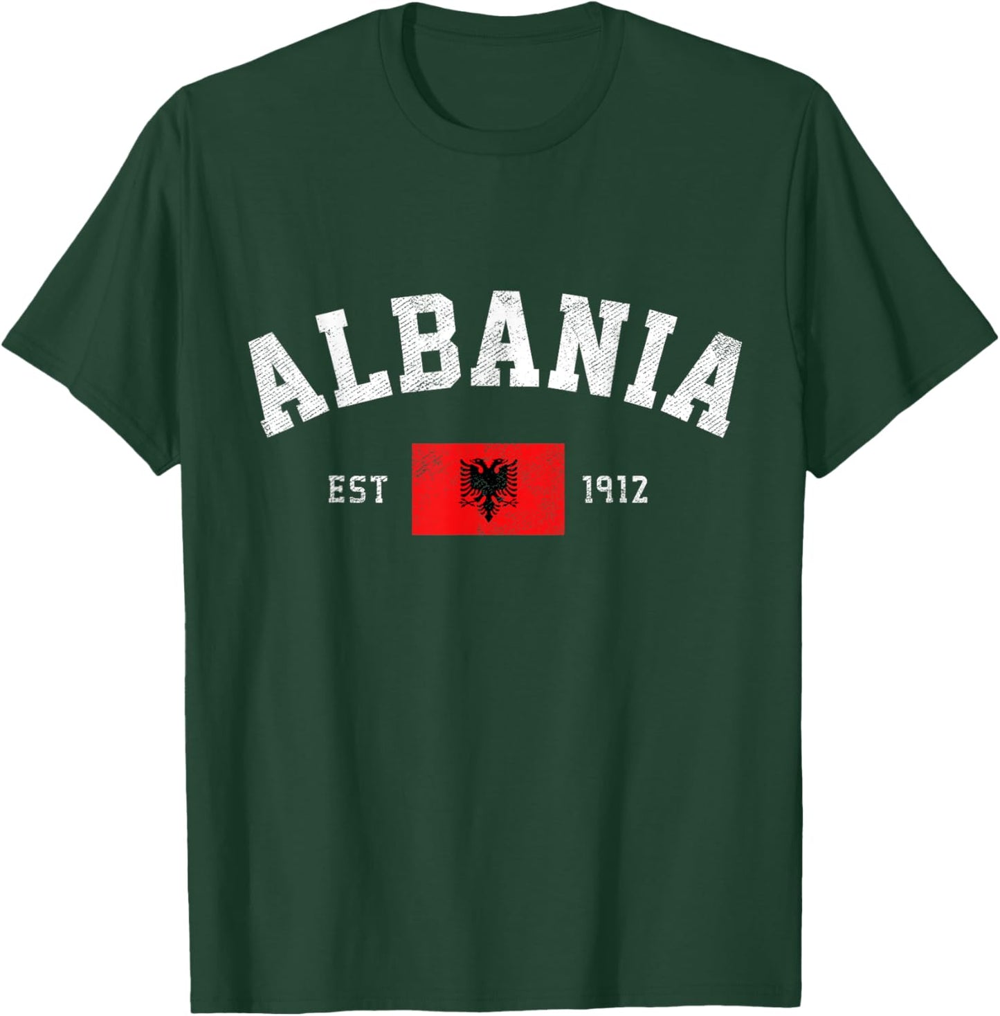 Albania Est. 1912 Albanian Flag Independence Day T-Shirt - T-Shirt | Forest