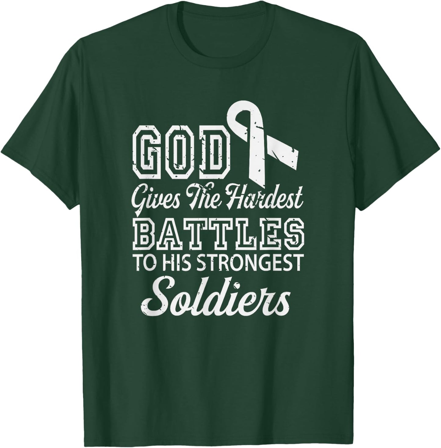 Jesus Prayer Lung Cancer Warrior Gift Lung Cancer Awareness T-Shirt - T-Shirt | Forest