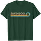 Retro San Diego California USA Surf T-Shirt - T-Shirt | Forest