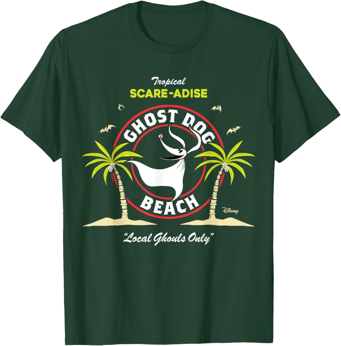 The Nightmare Before Christmas - Zero Ghost Dog Beach T-Shirt - T-Shirt | Forest