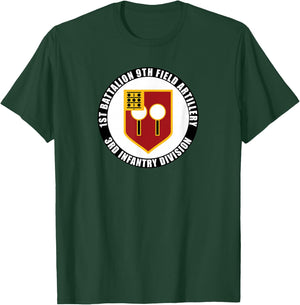 1st Battalion 9th Field Artillery 3rd Infantry Division Vet T-Shirt - T-Shirt | Forest
