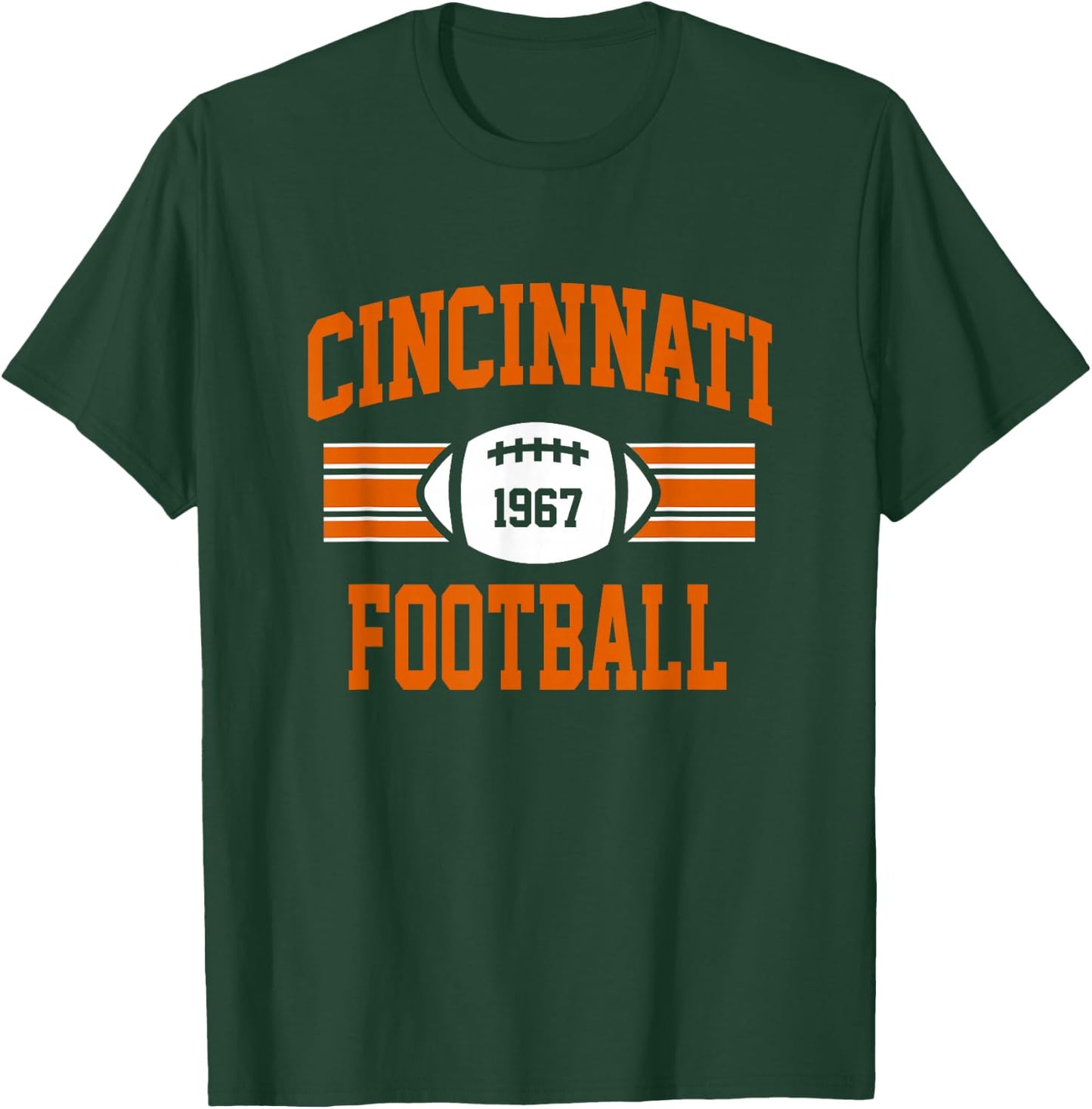 Cincinnati Football Athletic Vintage Sports Team Fan T-Shirt - T-Shirt | Forest