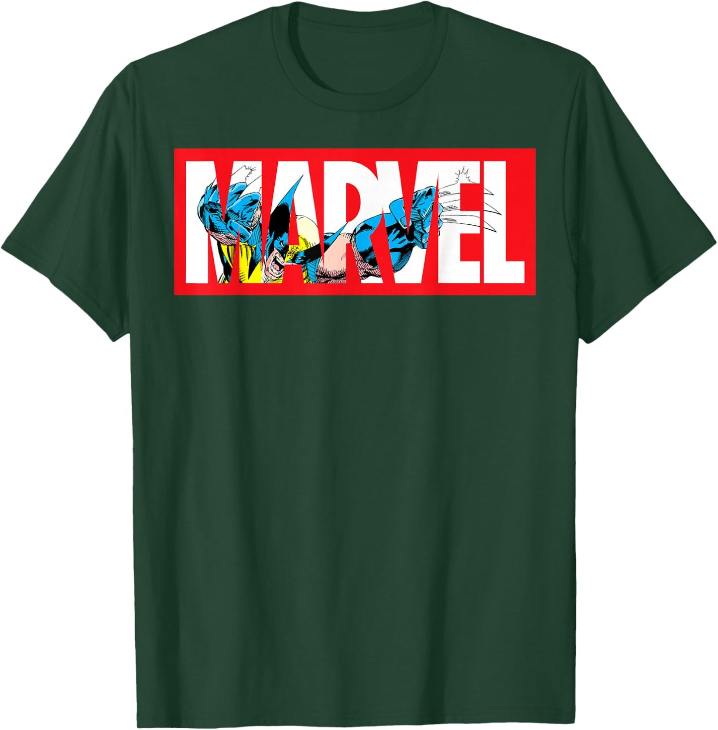 Marvel X-Men Wolverine Logo Fill T-Shirt - T-Shirt | Forest