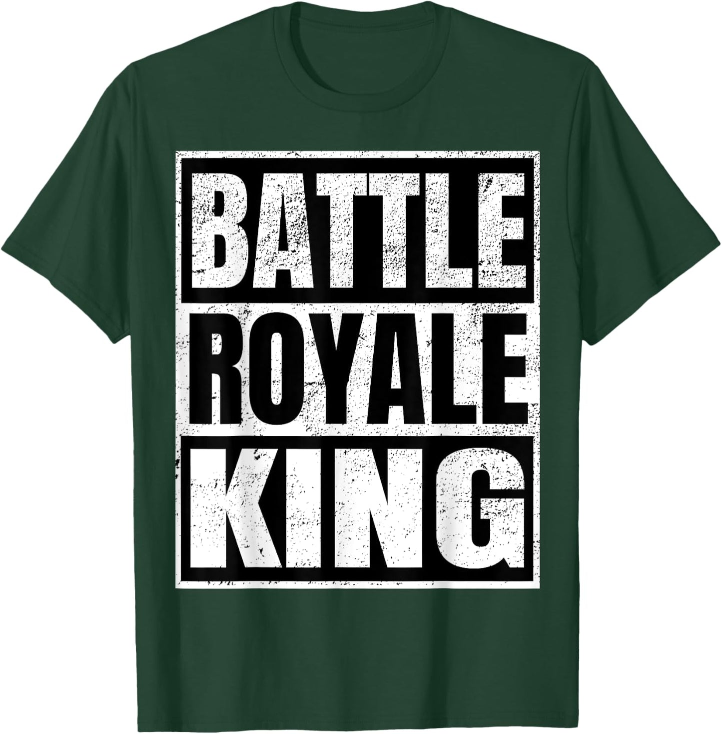 Battle Royale King Distressed Gamer Gift T-Shirt - T-Shirt | Forest